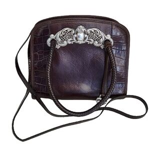 Brighton Nadine Black Chocolate Convertible Crossbody